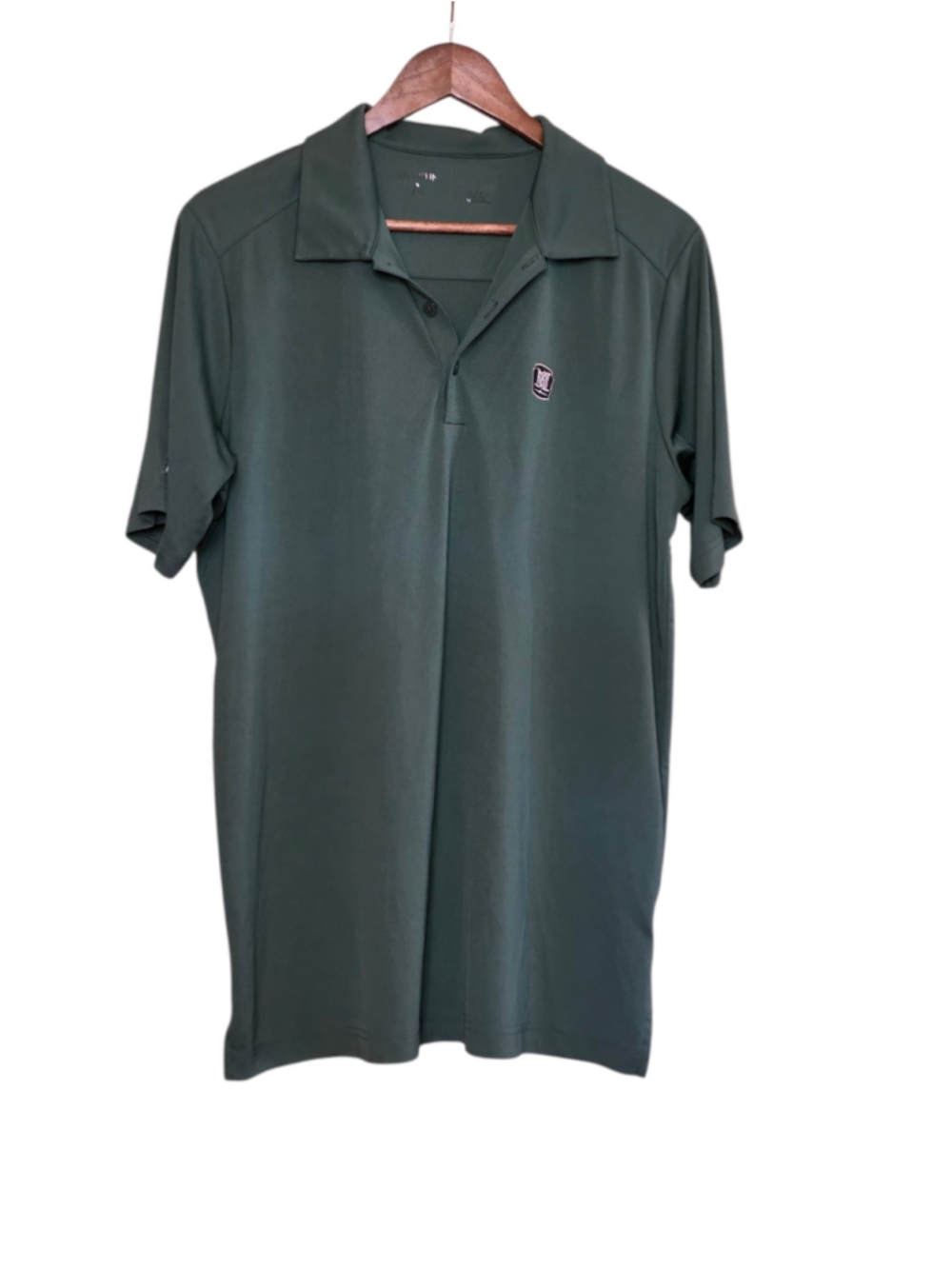 Men's Antigua Polo Shirt Size L Green with Logo